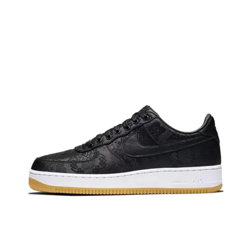 Fragment Design X CLOT x Nike Air FORCE 1 Low Топ Скейтборд Кроссовки Унисекс Черный