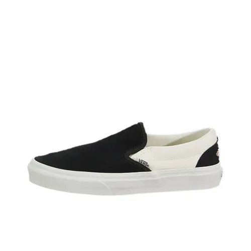 Vans Slip On Классический Легкий и Дышащий Низкие Кроссовки для Скейтбординга Унисекс Черный Белый