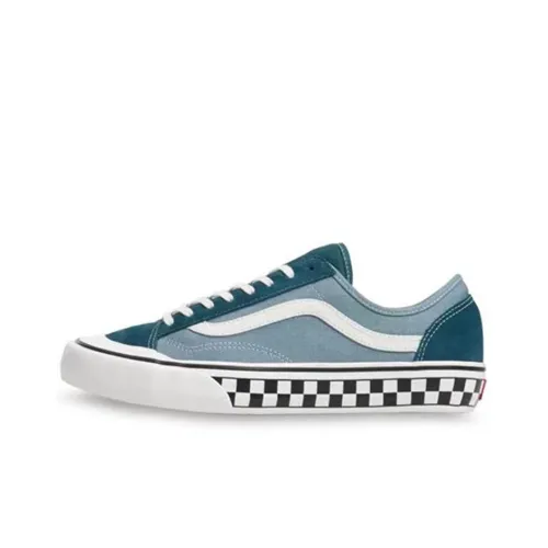 VANS Style 36 SF Decon Low Скейтборд Кроссовки Унисекс Синий Шахматный узор