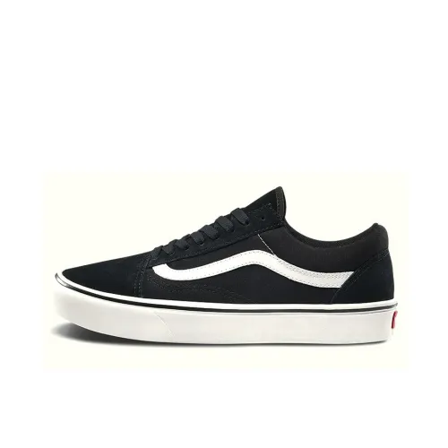 Vans Old Skool Collection Comfycush Low Топ Скейтборд Кроссовки Унисекс Черный Розовый Шахматный Узор