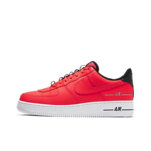 Nike Air FORCE 1 07 'Double Air' Покрытие Низкие Кроссовки для скейтбординга Мужские Красный Черный