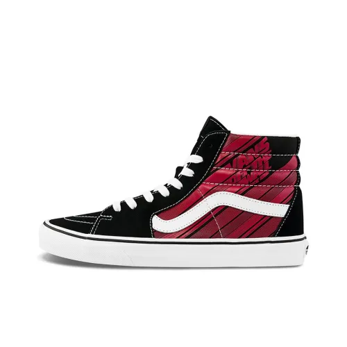 VANS SK8 High Топ Скейтборд Кроссовки Унисекс Черный Красный