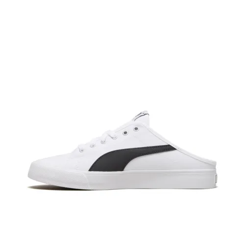 PUMA Bari Mule Покрытие Устойчивое к истиранию Низкий Топ Скейтборд Кроссовки Унисекс Белый