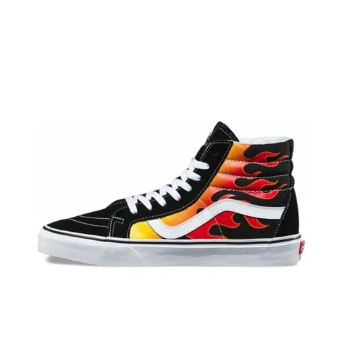 VANS SK8 High Топ Скейтборд Кроссовки Унисекс Черный Желтый Красный