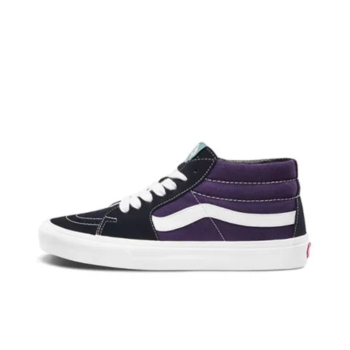 VANS SK8 MID Топ Скейтборд Кроссовки Унисекс Белый Фиолетовый