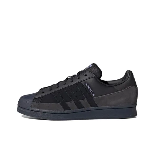 Adidas Originals SUPERSTAR Low Топ Скейтборд Кроссовки Унисекс Черный Серый Синий