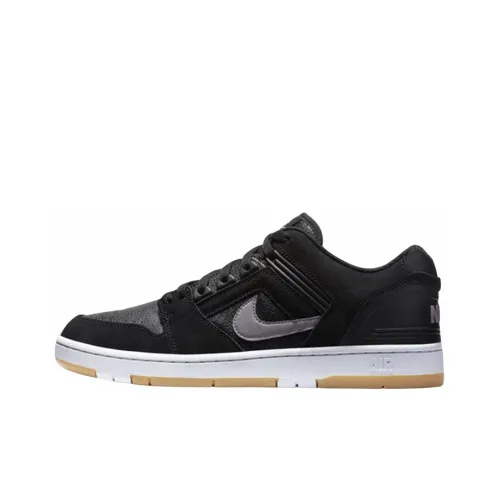 Nike Air FORCE 2 Low Anti-slip Легкий Низкий Топ Скейтбординг Мужской Черный Серый