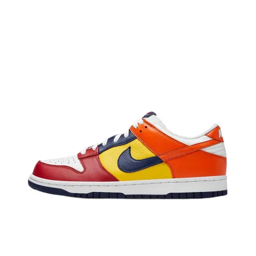 nike Dunk JP What The Нескользящий Легкий Низкий Скейтбординг Кроссовки Унисекс Красный Желтый Синий Выпуск 2017 года