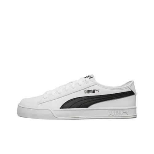 PUMA Smash v2 Vulc SL Slip Resistant Abrasion Resistant Легкий Низкий Топ Скейтборд Кроссовки Унисекс Белый