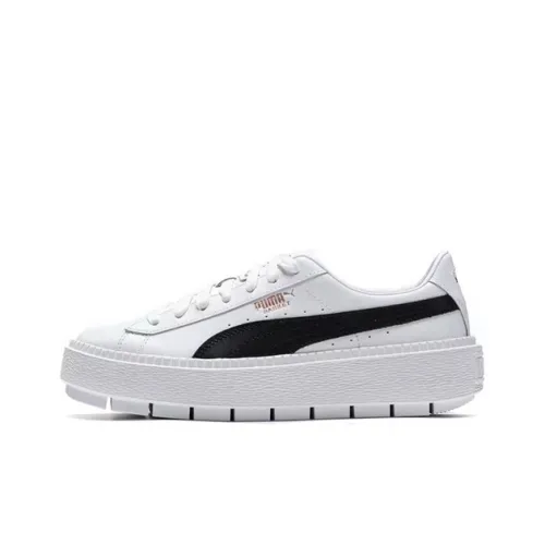 PUMA Platform Trace Luxe Low Топ Кроссовки для скейтбординга Женские Белые