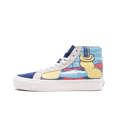 Disney x Vans SK8 High Топ Скейтборд Кроссовки Унисекс Синий Желтый