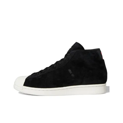 Adidas Originals Pro Model ADV Slip-resistant High Top Скейтборд Кроссовки Мужские Черный флис Белый