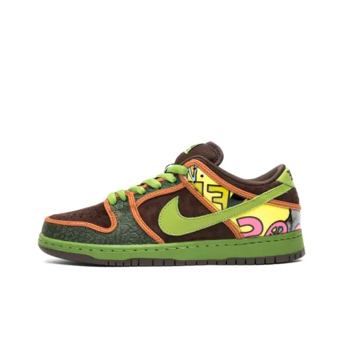 Nike Dunk SB Low Топ Скейтборд Кроссовки Унисекс Коричневый Зеленый