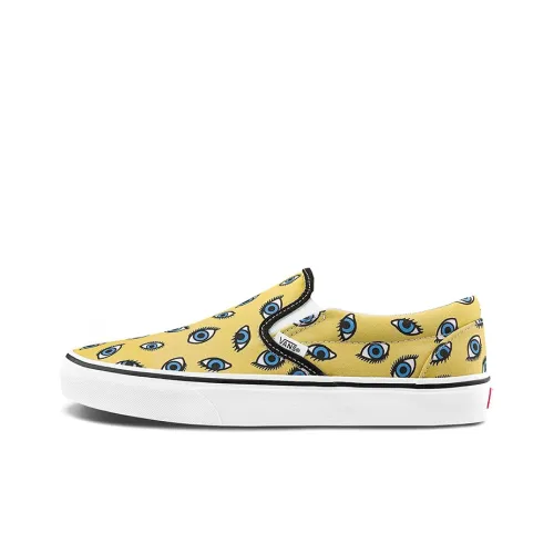 Project X Ручной Order x VANS Slip On Series Тройная Коллаборация Полный принт Амортизация Низкий топ