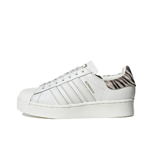 Adidas Originals Superstar Bold Low Топ Скейтборд Кроссовки Женские Белые Черные