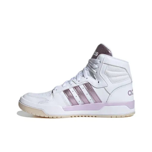 ADIDAS NEO ENTRAP MID Устойчивые к истиранию амортизаторы MID Топ Скейтборд Кроссовки Женские Белые Фиолетовые