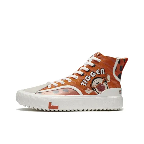 Disney x LiNing Disney противоскользящие устойчивые к износу легкие высокие кроссовки для скейтбординга мужские цвет апельсин