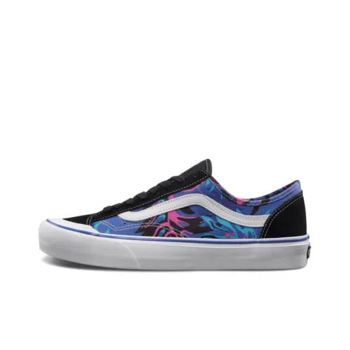 Vans Style 36 Series Decon SF Flame Low Top Скейтборд Кроссовки Unisex Синий Красный