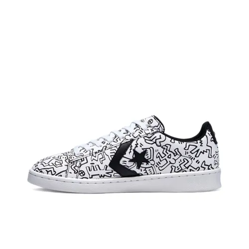 Keith Haring x Конверс Cons Pro Leather Low Топ Скейтборд Кроссовки Унисекс Белый Черный