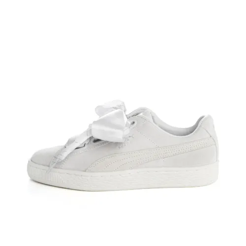 PUMA Basket Heart Low Топ Скейтборд Кроссовки Женские Молочно-белые