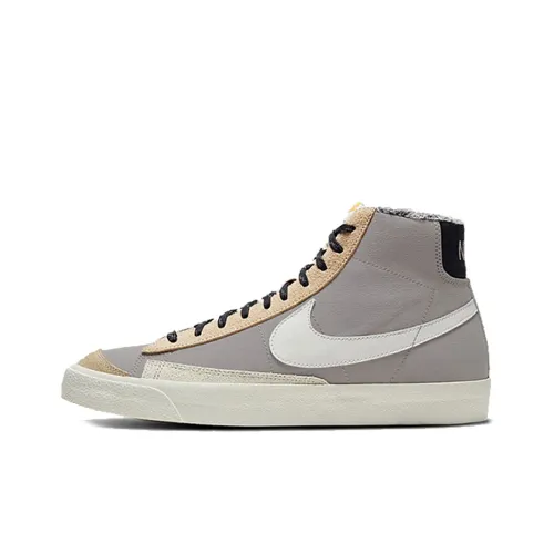 Nike Blazer 77 VNTG SE Покрытие Slip-Resistant и Abrasion-Resistant MID Топ Скейтборд Кроссовки Мужские Серый Коричневый