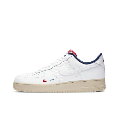 KITH x Nike Air Force 1 'Париж' Low Скейтборд Кроссовки Unisex Белый Красный Синий