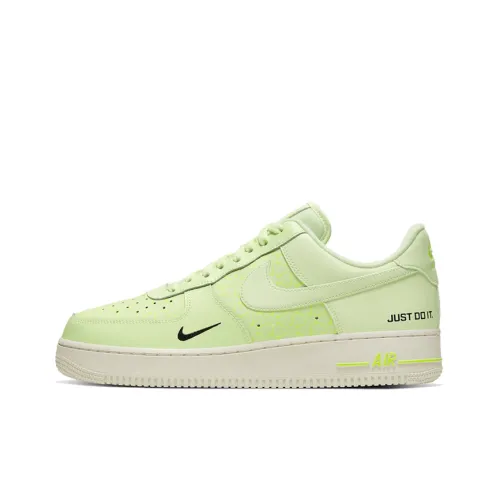Nike Air FORCE 1 'Just DO IT' Нескользящий Легкий Низкий Топ Кроссовки для скейтбординга Унисекс Светло-зеленый