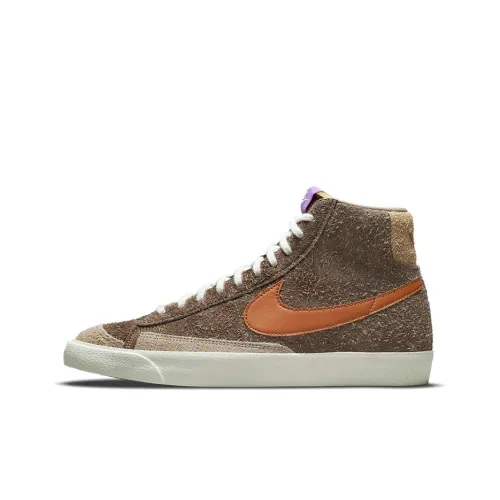 Nike Blazer '07 противоскользящие амортизаторы с устойчивостью к истиранию верх кроссовок для скейтбординга мужской коричневый
