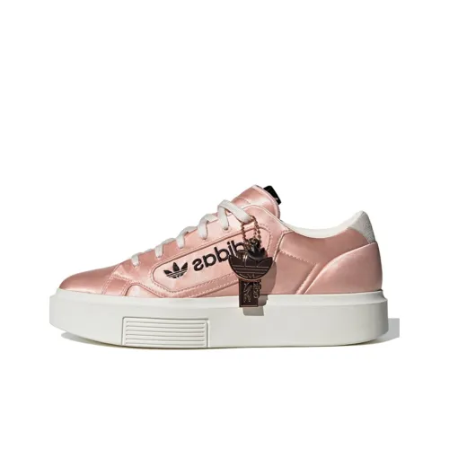 Adidas Originals Sleek Супер Низкие Скейтборд Кроссовки Женские Розовое Золото