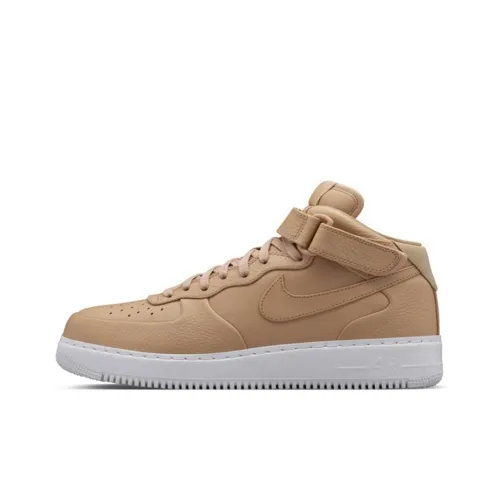 Nike Air FORCE 1 Vachetta Коричневый Non Slip Легкий MID Скейтбординг Кроссовки Унисекс Коричневый