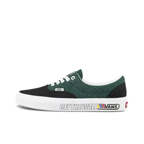 VANS Era Низкий верх Скейтборд Кроссовки Устойчивые к истиранию Унисекс Черный Зеленый