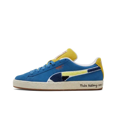 Black FIVE X PUMA Suede Series Classic Low Top Скейтборд Кроссовки Unisex Blue Yellow White