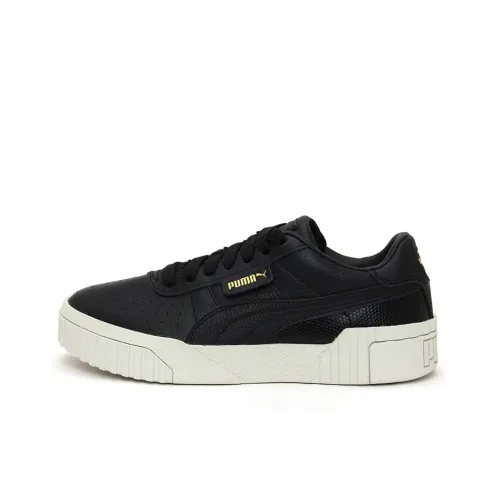PUMA Cali Series EMBOSS TRAINERS Легкие Низкие Кроссовки для скейтбординга Женские Черно-белые