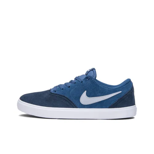 Nike SB Check Solar Slip-resistant Abrasion-resistant Lightweight Low-Top Skateboard Shoes Men's Marine Blue