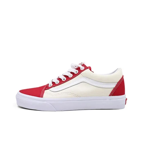 Vans Old Skool Collection Низкие Кроссовки для Скейтбординга Женские Красные Светло-Желтые