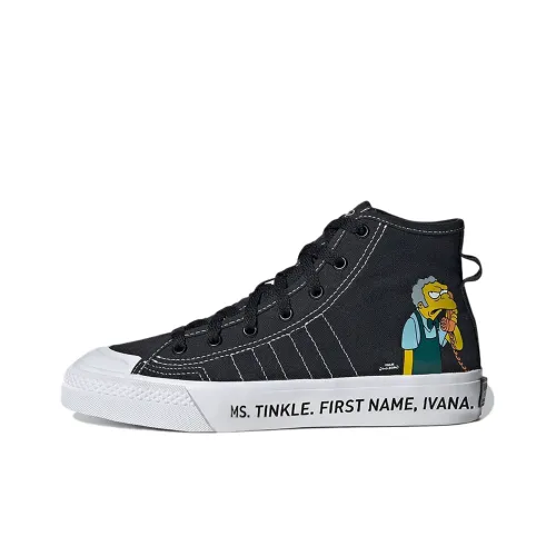 The Simpsons x Adidas Originals NIZZA Hi RF 'Prank Call' Устойчивые к истиранию и скольжению MID Скейтборд Кроссовки