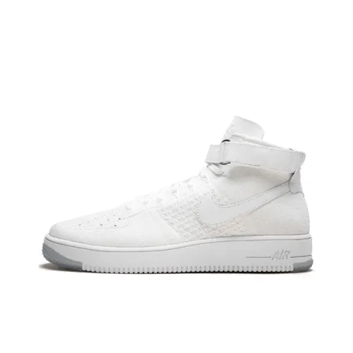 Nike Air Force 1 Ultra Flyknit Нескользящий Легкий MID Топ Скейтбординг Кроссовки Унисекс Радужный