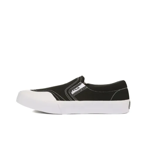 FILA Guard Slip On Canvas Low Top Скейтборд Кроссовки Unisex Черный Белый