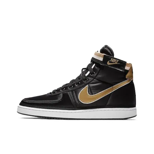 Nike Air Vandal HIGH SUPREME QS BLACK SATIN HIGH Топ Скейтборд Кроссовки Мужской Черный Золото
