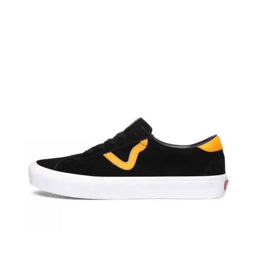 Vans Sports Low Топ Скейтборд Кроссовки Унисекс Черный Оранжевый