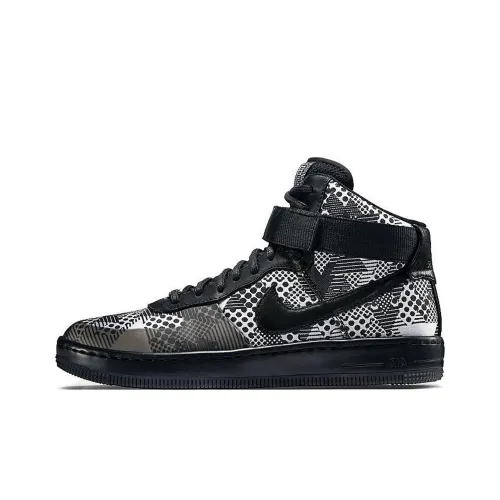 Nike Air FORCE 1 Ultraforce Черный History Month 2015 Покрытие MID Скейтбординг Кроссовки Женские Черный Белый