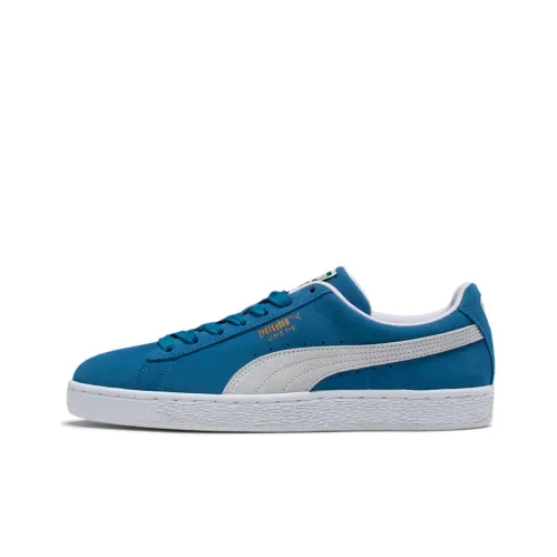 PUMA Suede Classic+ Low Топ Скейтборд Кроссовки Мужские Королевский Синий