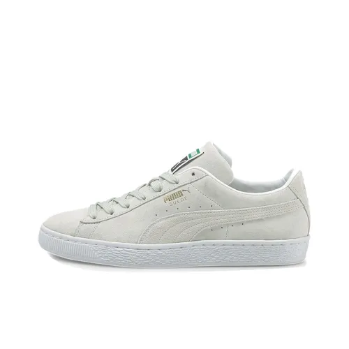 PUMA Suede Classic XXI Classic XXI Low Скейтборд Кроссовки Унисекс Хаки Белый