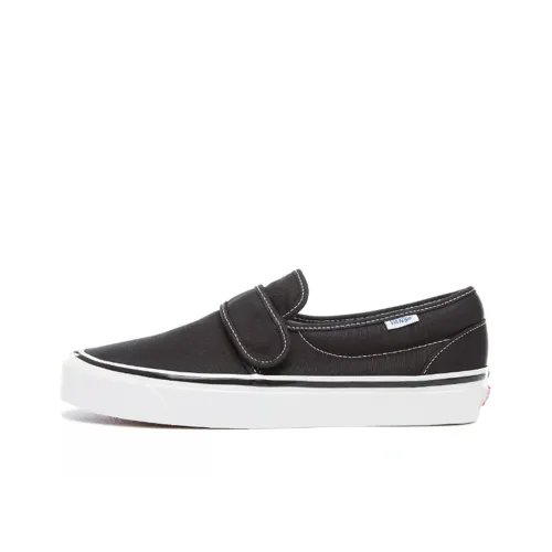 Vans Slip On 47 V Покрытие Поддержка Низкие Кроссовки для скейтбординга Унисекс Черный Белый
