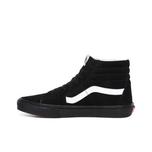 VANS SK8 Slip-on Устойчивый к истиранию Высокий верх Скейтборд Кроссовки Унисекс Черный воин