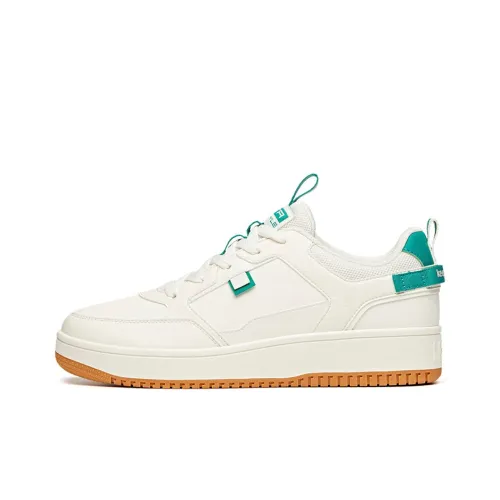 ANTA Slip-on устойчивый к истиранию легкий низкий топ кроссовки для скейтбординга мужской белый зеленый