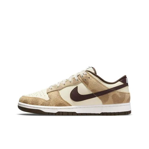 Nike Dunk Low Топ Скейтборд Кроссовки Унисекс Бежевый Белый Коричневый