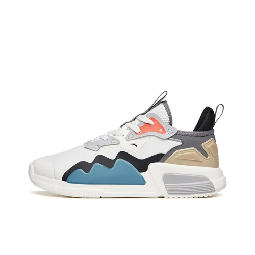 ANTA Reject Mediocrity Slip-Resistant Abrasion-Resistant Breathable Low-Top Skateboard Shoes Men Elephant Bone