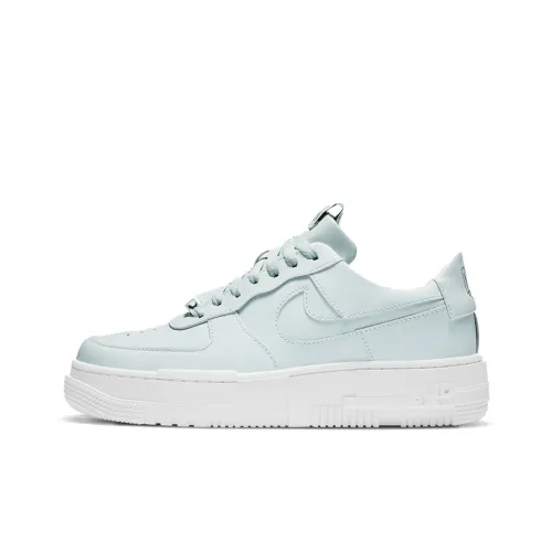 Nike Air FORCE 1 Pixel Slip-resistant Abrasion-resistant Low Top Скейтбординг Кроссовки Женские Светло-синие