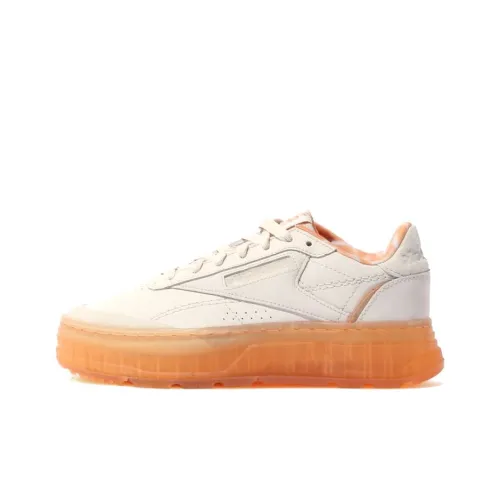 Madwomen x Reebok Club C Double GEO Breathable Low Top Скейтборд Кроссовки Женские Белый Оранжевый